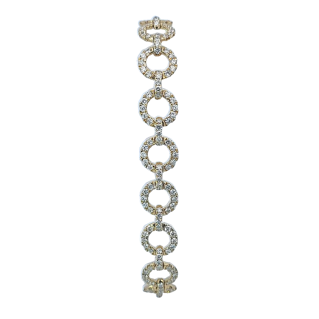 Yellow Gold Lab Created Diamond Bracelet