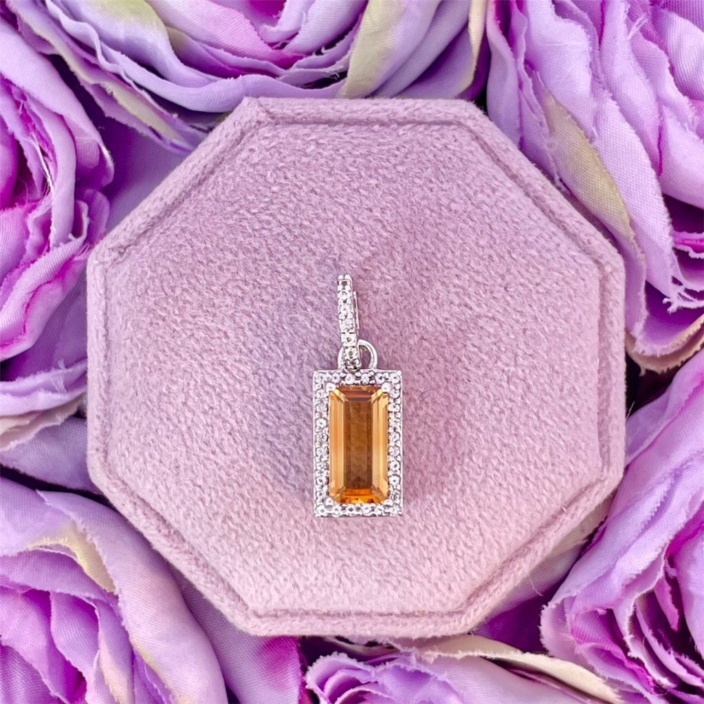 Benjamin Cohen- Sterling Silver Citrine and White Topaz Pendant
