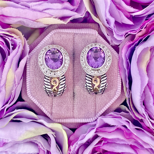 Benjamin Cohen Amethyst Earrings