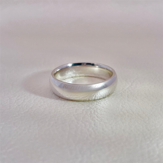 Continuum Sterling Silver Comfort Fit Standard Weight Half Round Band 6mm