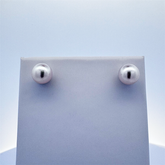 14K White Gold Akoya Stud Earrings