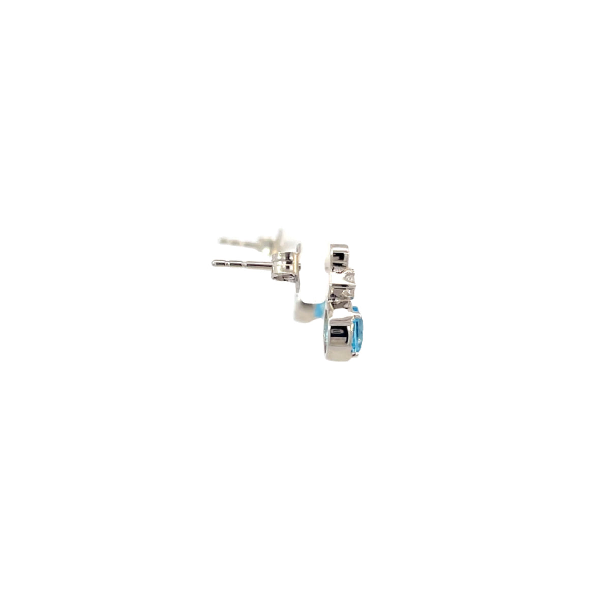 Swiss Blue and White Topaz Earrings