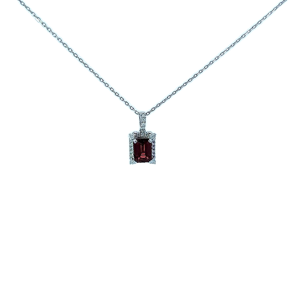 Garnet and Diamond Necklace