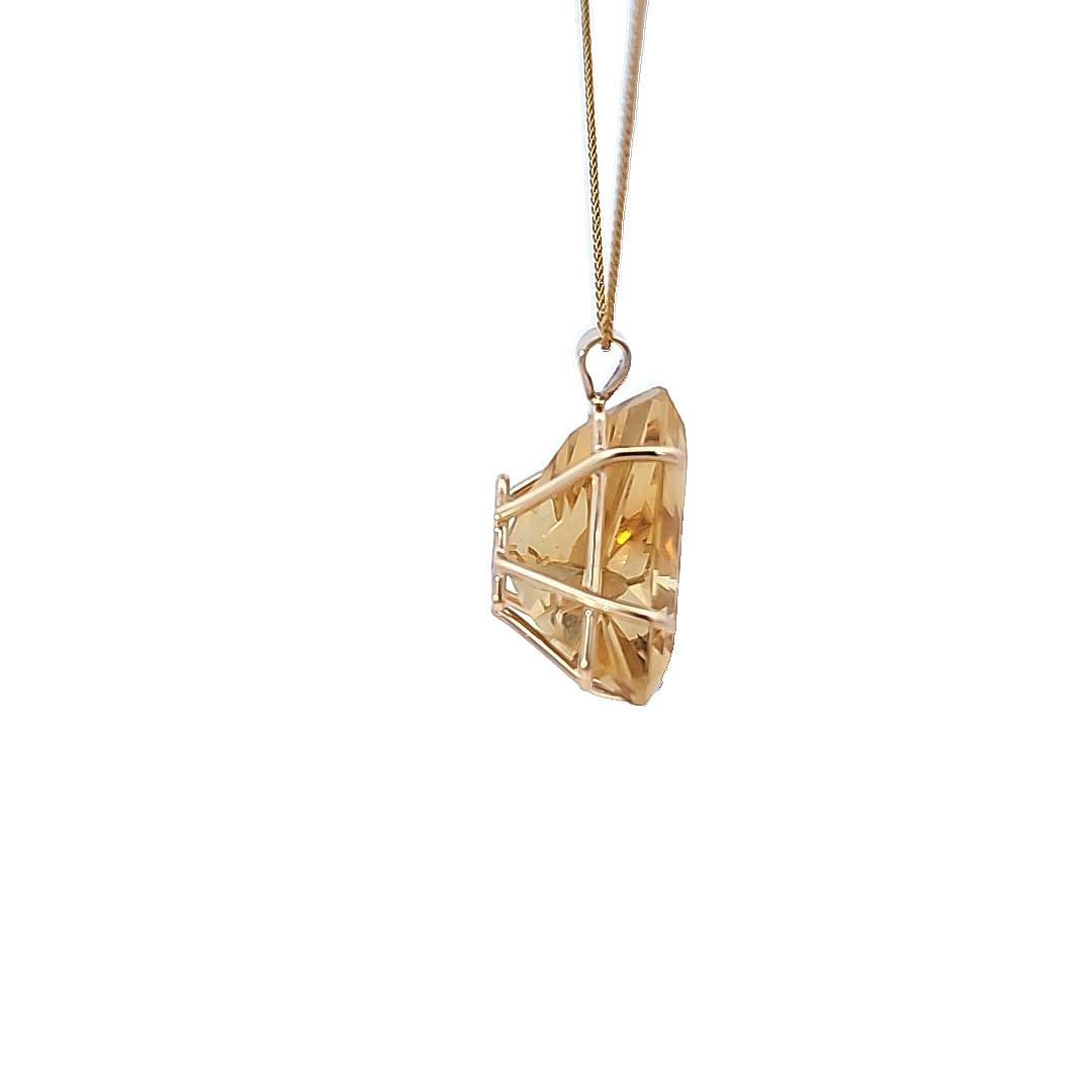 Citrine and Gold Pendant (chain sold separately)