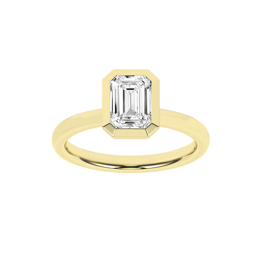 Revelation 14K Yellow Gold Lab Created Diamond Engagement Ring