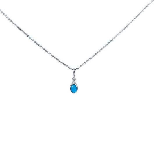 Turquoise and Diamond Necklace