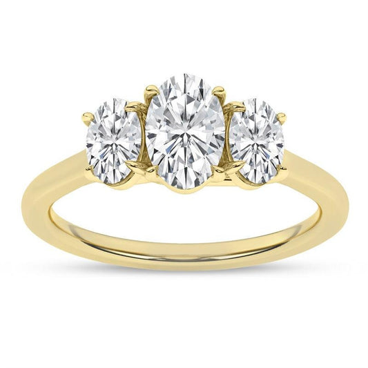 Revelation 14K Yellow Gold Lab Created Diamond Engagement Ring