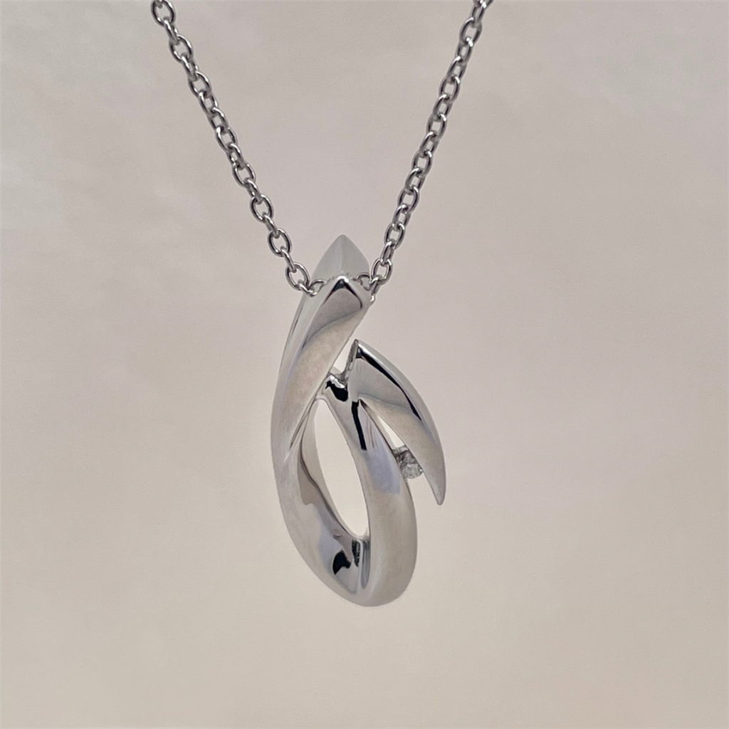 Sterling Silver and Diamond Necklace on an adjustable Cable Chain