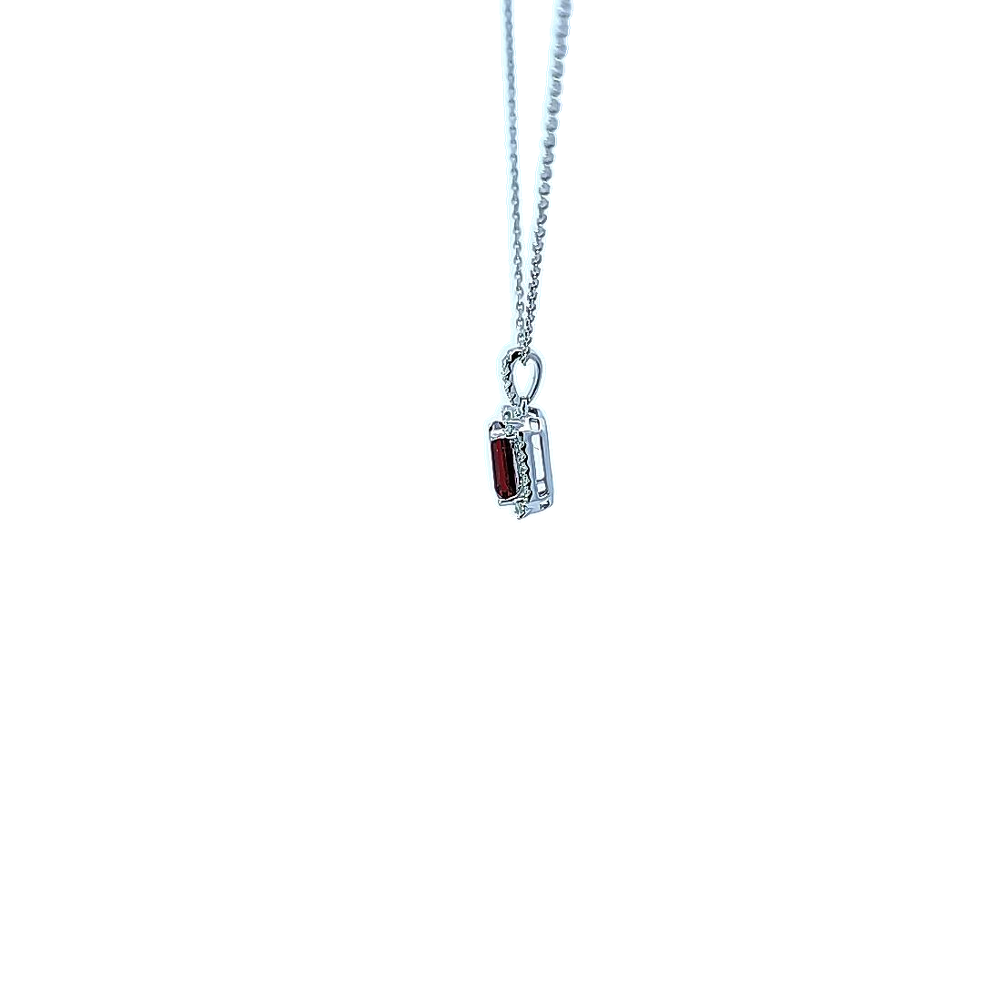 Garnet and Diamond Necklace