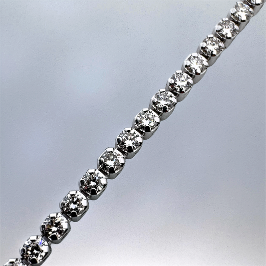 14K White Gold Diamond Tennis Bracelet
