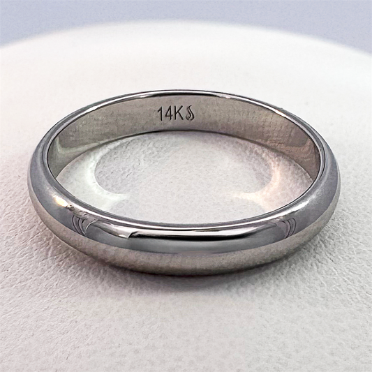 Lady's White 14 Karat Wedding Band