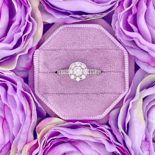 Estate-14K White Gold Diamond Engagement Ring