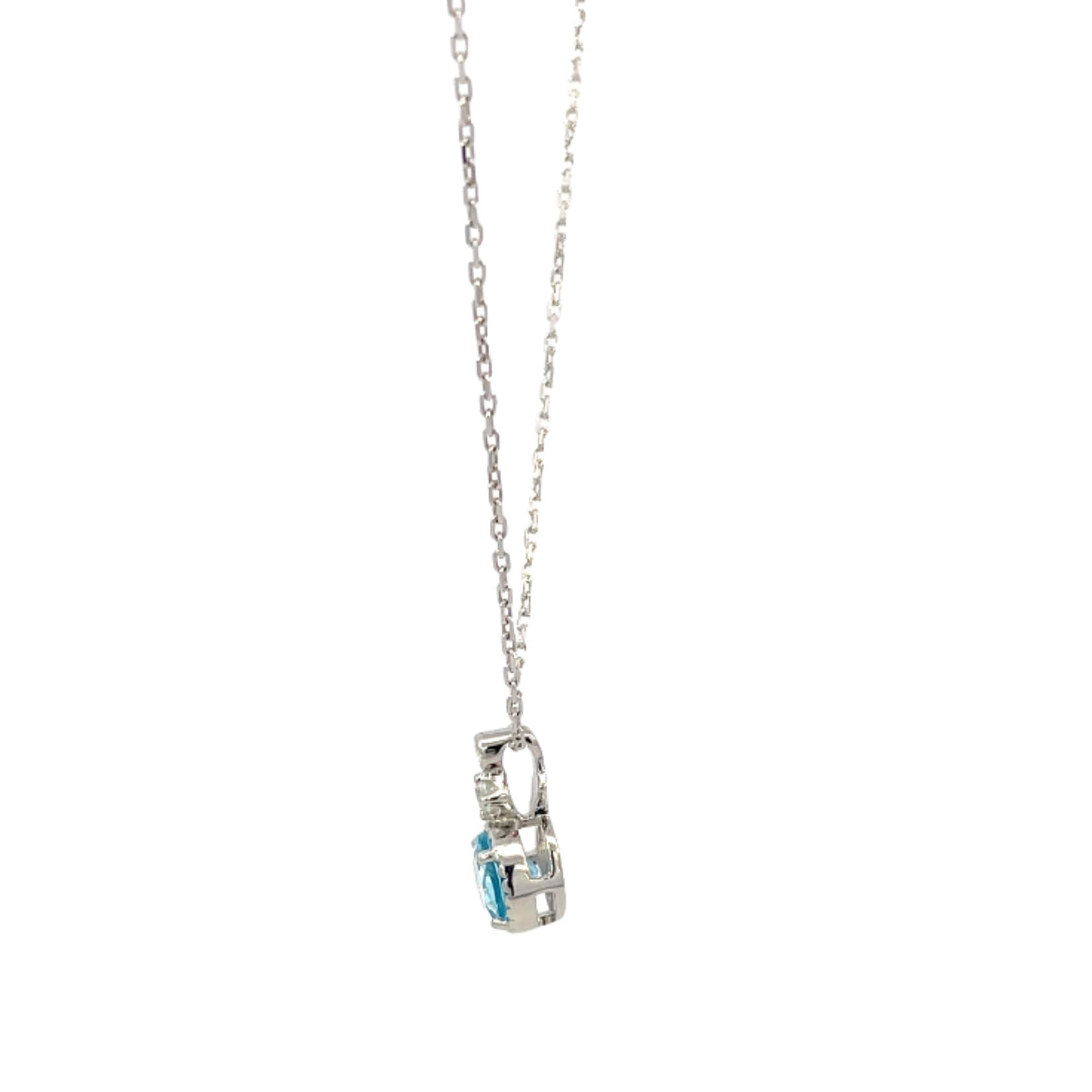 Swiss Blue and White Topaz Necklace