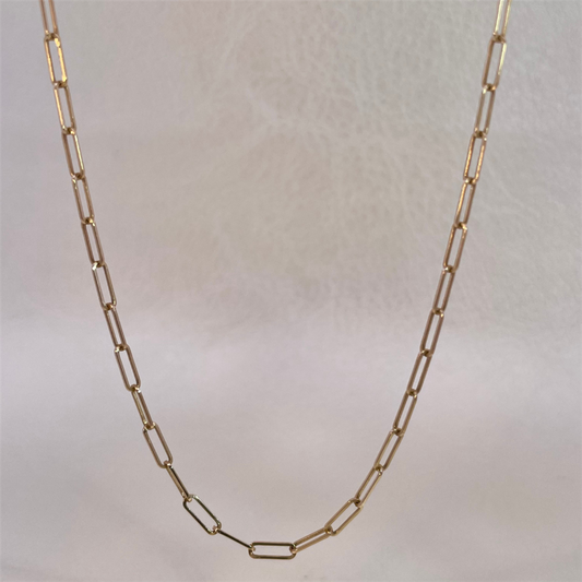 Estate- 14K Yellow Gold Paper Clip Chain
