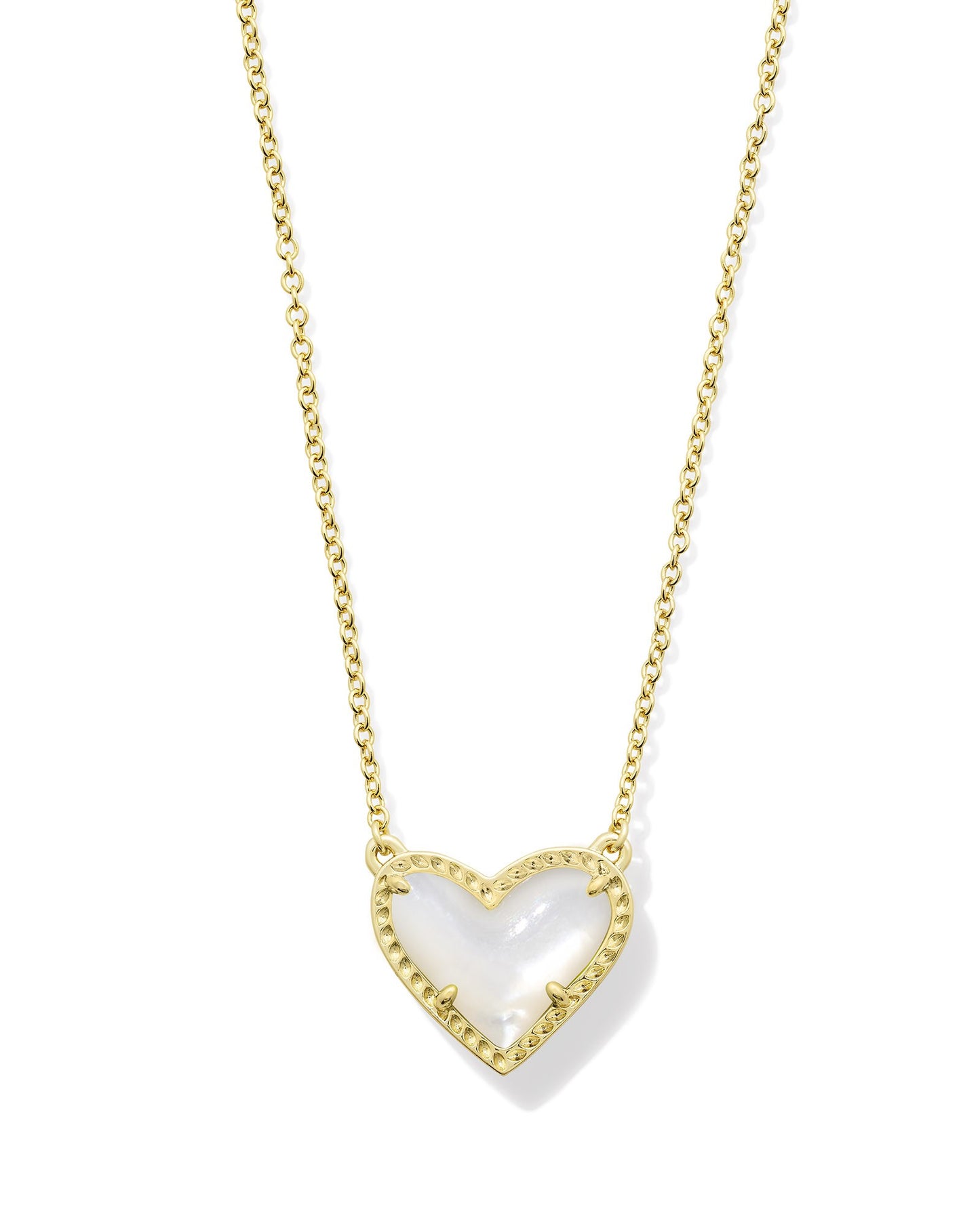 Ari Heart Gold Pendant Necklace in Dichroic Glass
