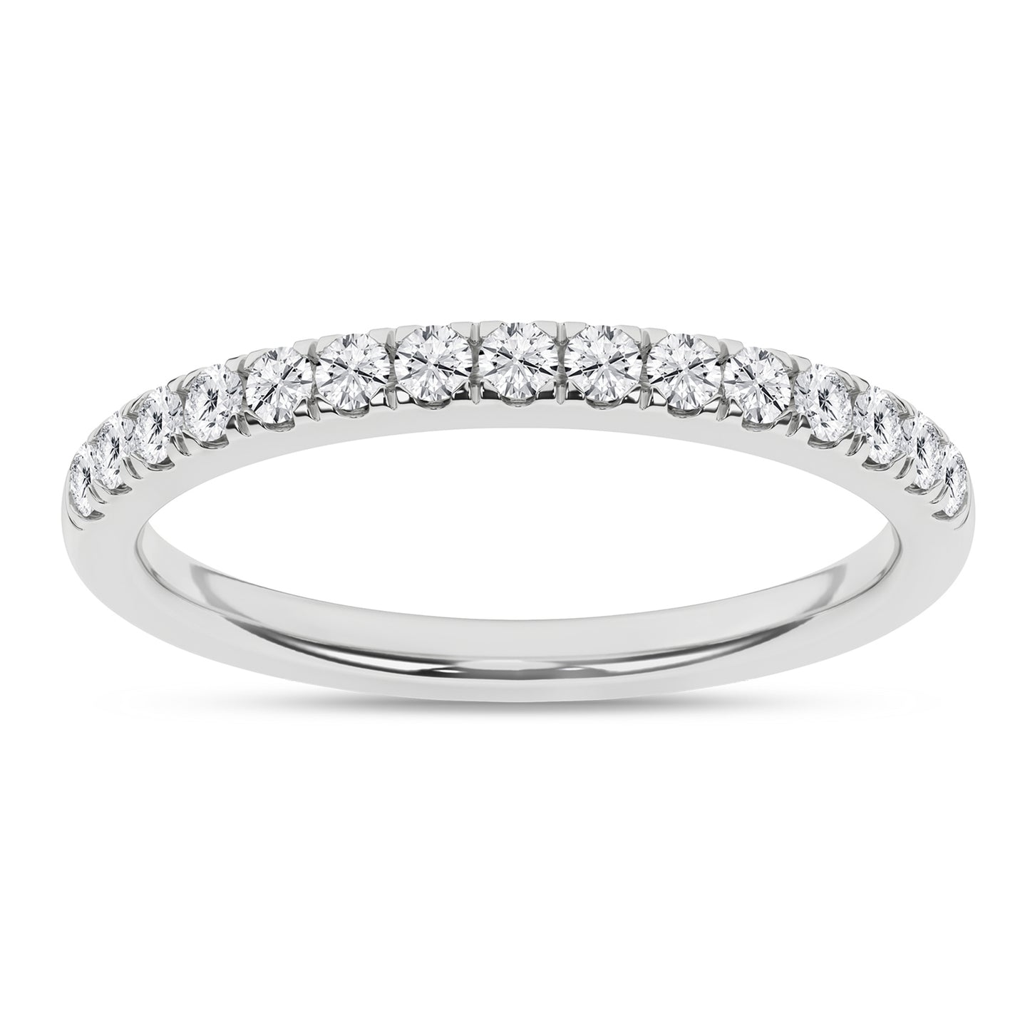 Revelation Lab Created 14K White Gold Diamond Wedding Band