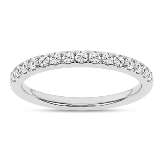 Revelation Lab Created 14K White Gold Diamond Wedding Band