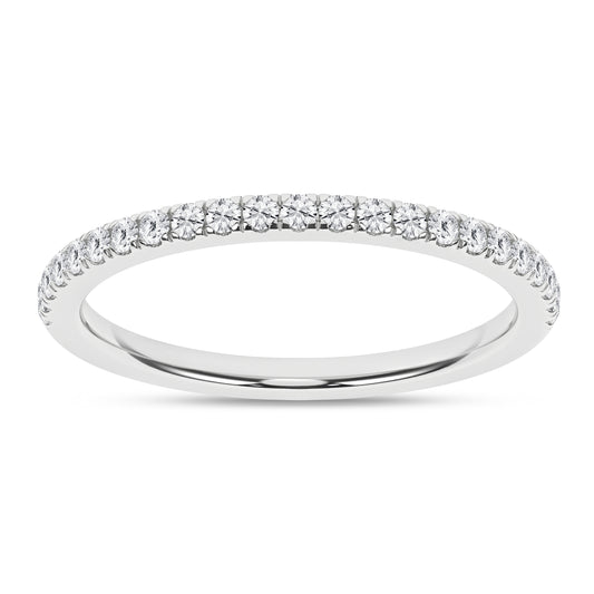 Revelation- 14K White Gold Lab Created Diamond Wedding Band