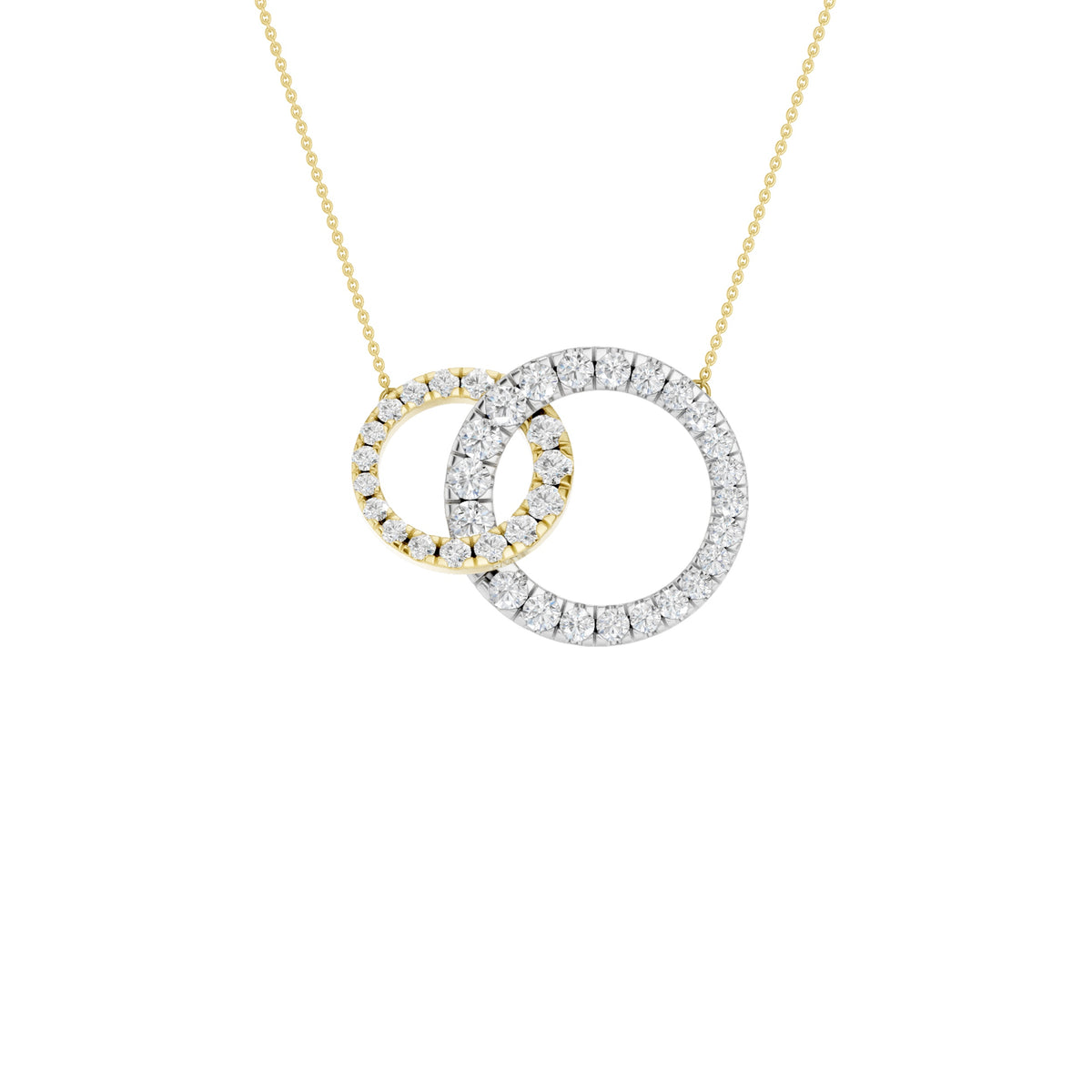 Revelation Lab Created Diamond Interlink Circle Pendant