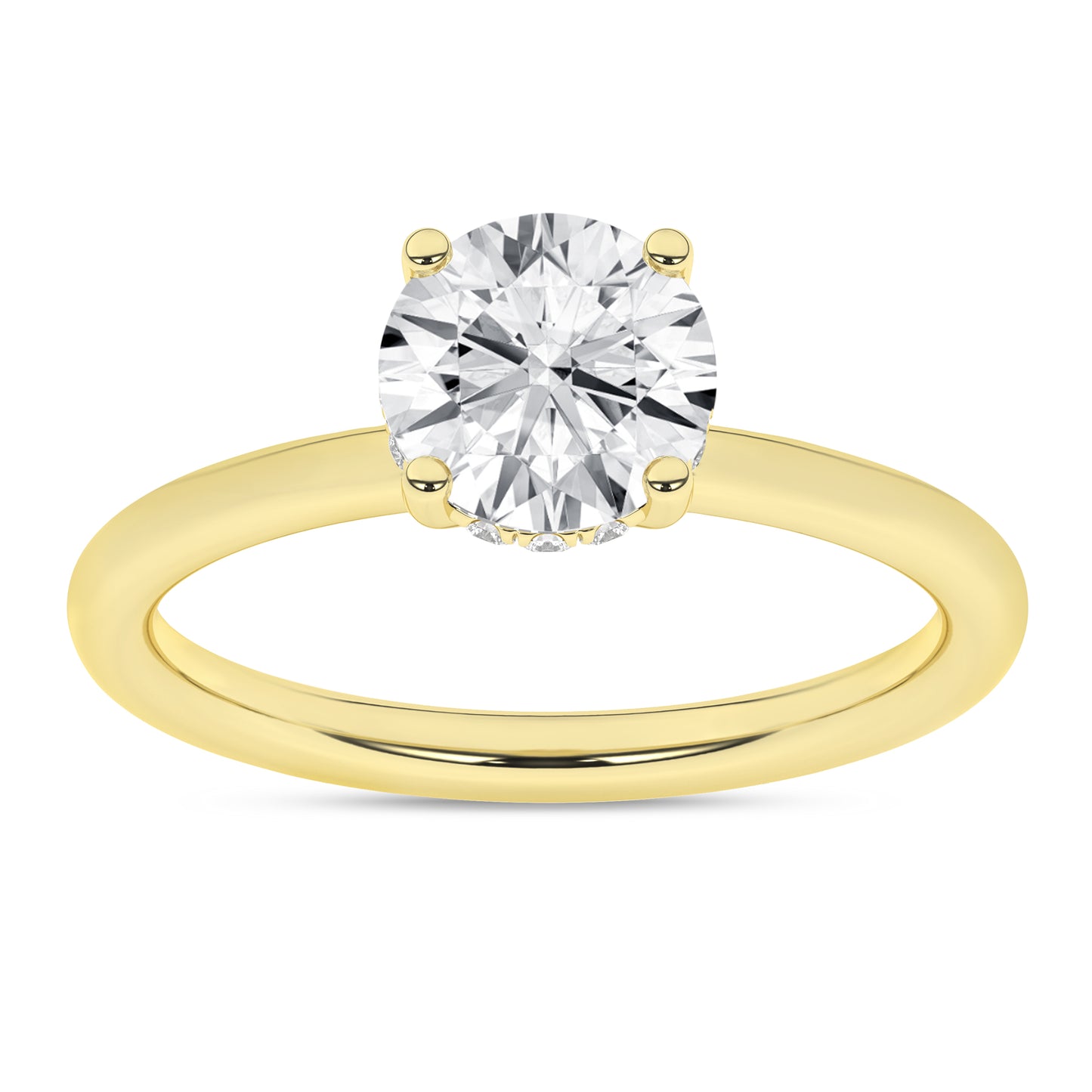 Revelation Lab Created Diamond Hidden Halo Engagement Ring