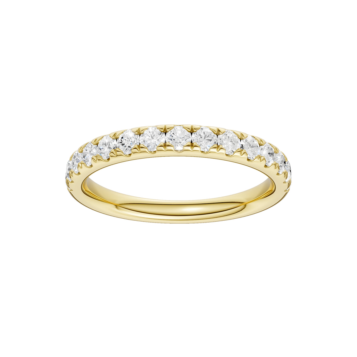 Revelation Lab Created Diamond Tulip Head Wedding Band