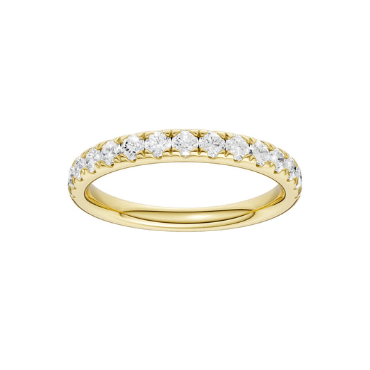 Revelation Lab Created Diamond Tulip Head Wedding Band