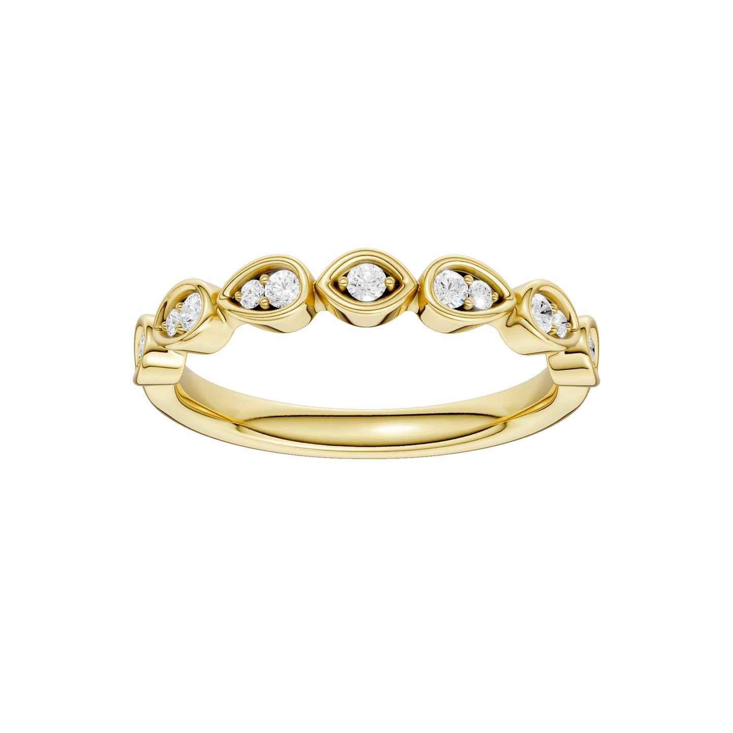 Revelation Lab Created Diamond Trellis Wedding Band