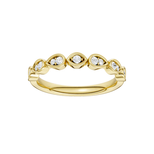 Revelation Lab Created Diamond Trellis Wedding Band