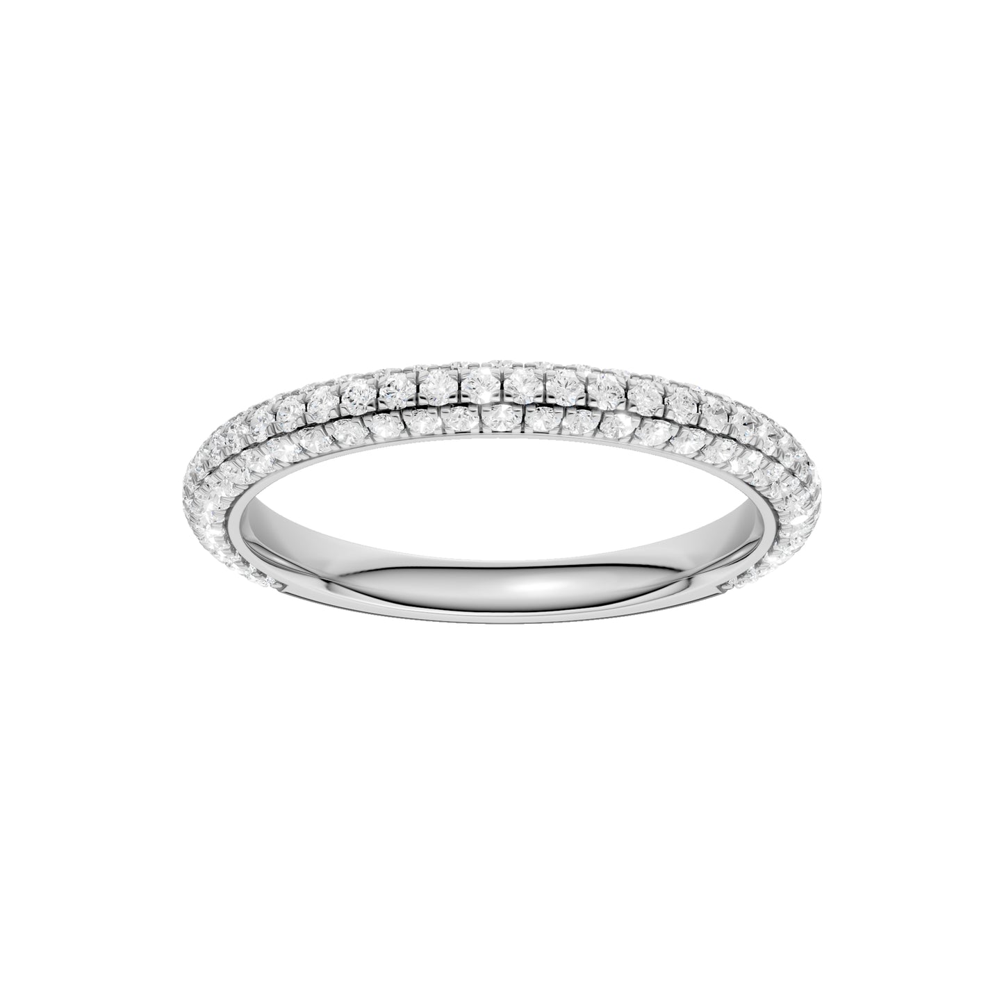 Revelation Lab Created Diamond Hidden Halo Pave Band
