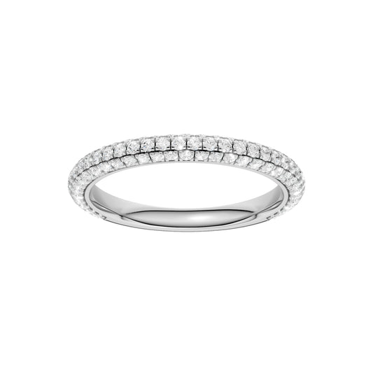 Revelation Lab Created Diamond Hidden Halo Pave Band