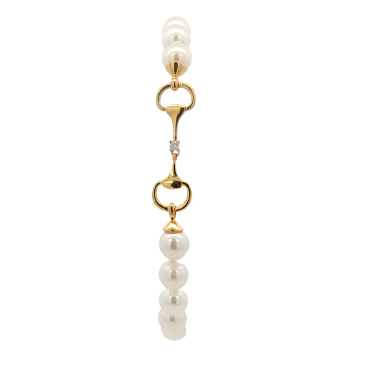 925/GOS Freshwater Pearl and Diamond Bracelet