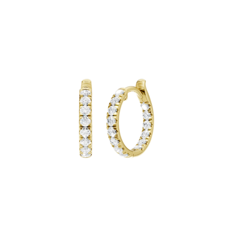 Revelation Lab Created Diamond Inside Out Hoop Earrings