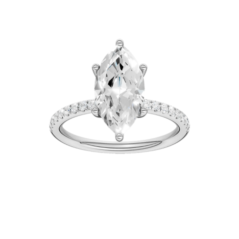 HIDDEN HALO ENGAGEMENT RING (MARQUISE)