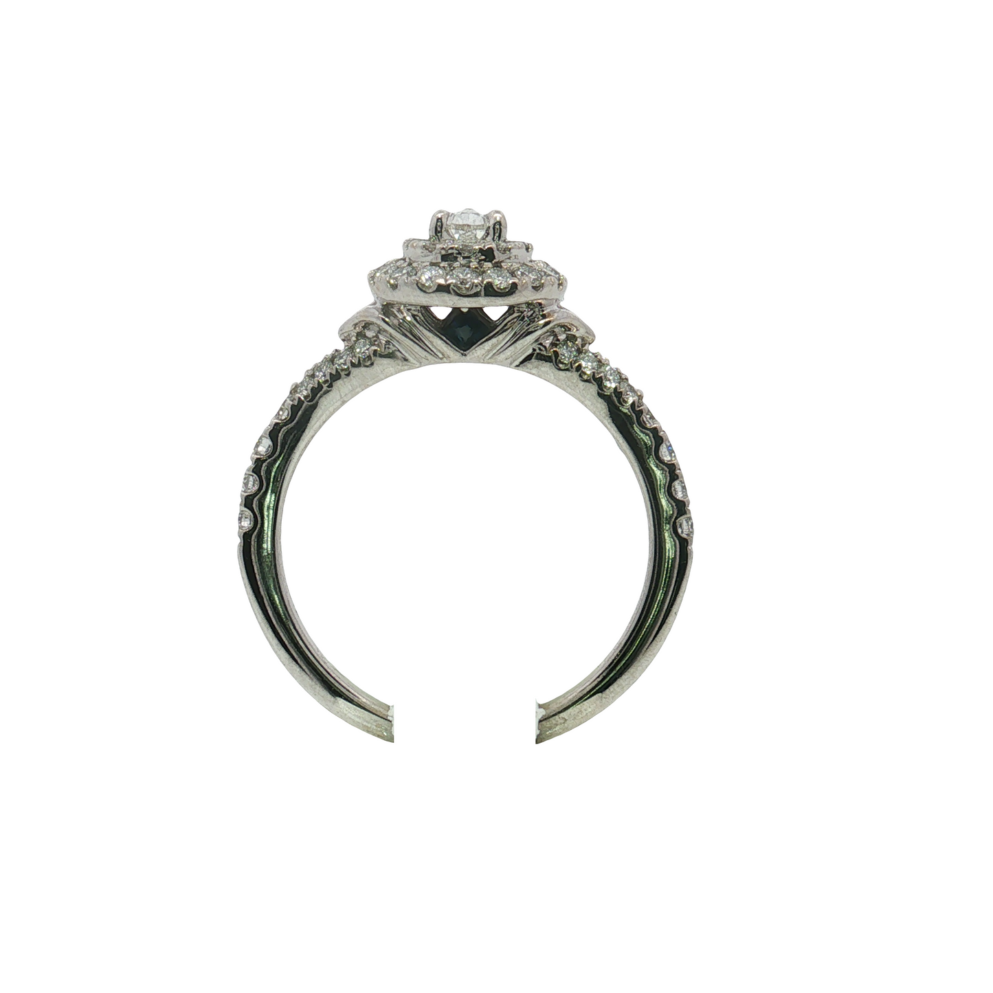 Estate- Vera Wang 14K White Gold Diamond Engagement Ring