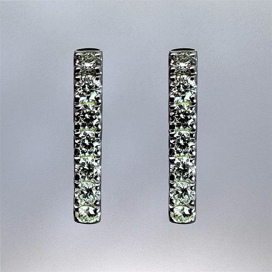 Platinum Diamond Hoop Earrings