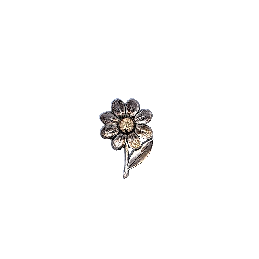 Silver and Gold James Avery Flower Pin