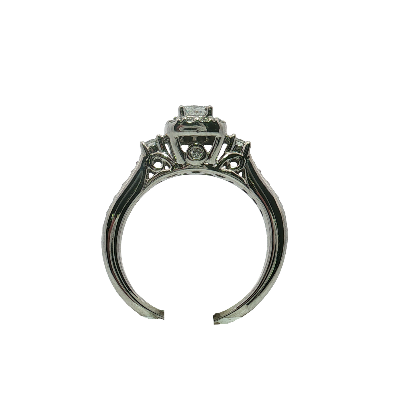 Estate- 14K White Gold Princess Cut Diamond Engagement Ring