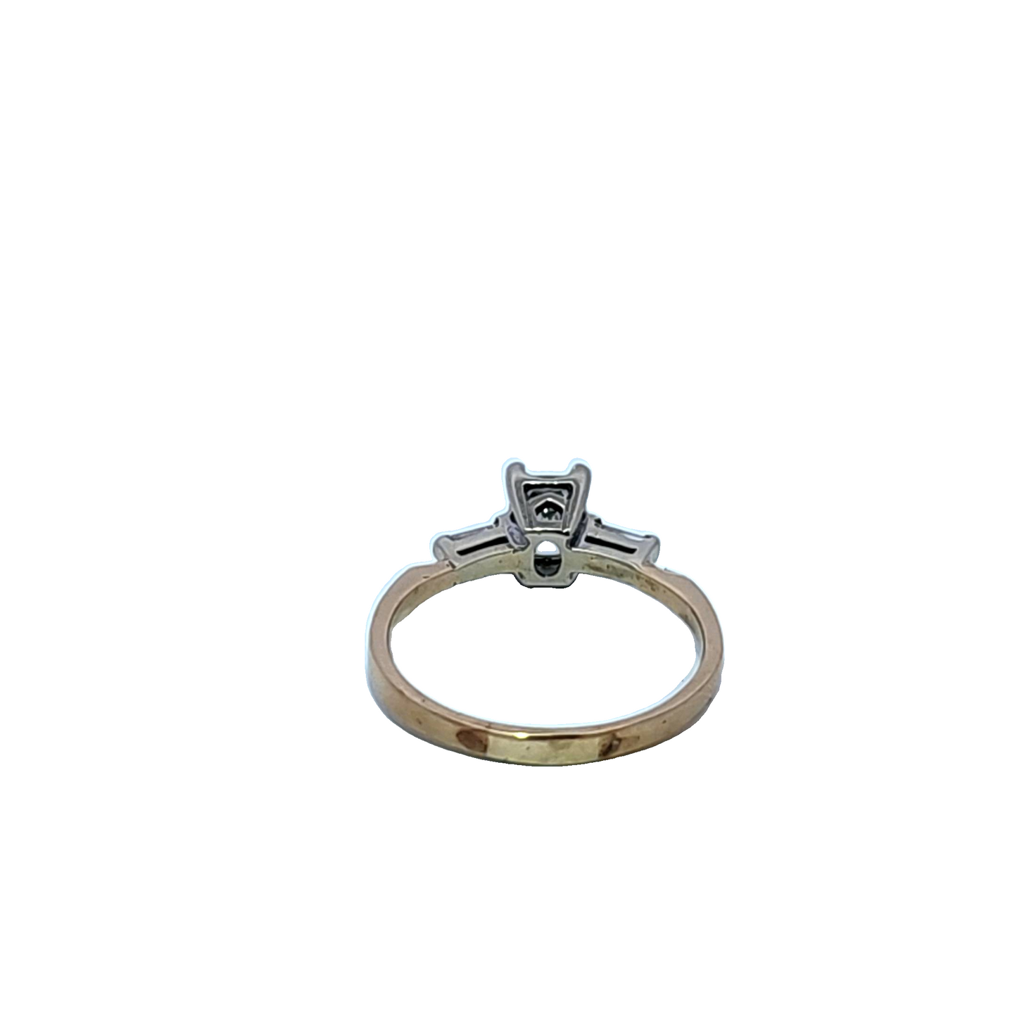 Pre-Loved Yellow Gold Emerald Cut Diamond Engagement Ring