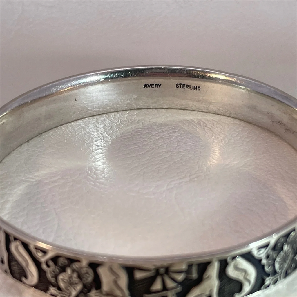 Estate- Sterling Silver Retired James Avery Southwestern Bangle