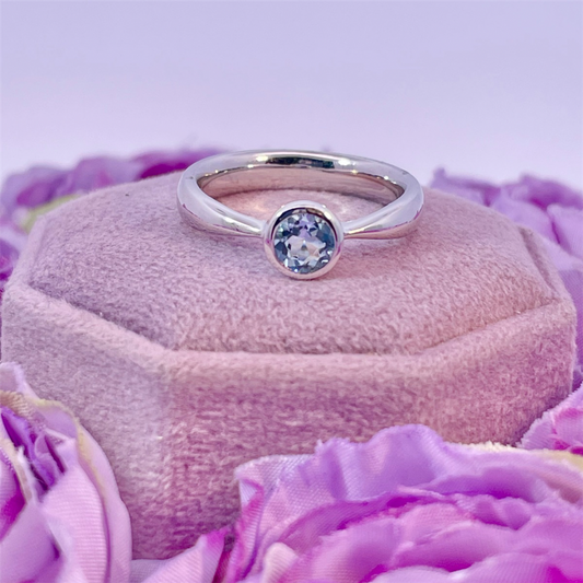 Benjamin Cohen- Sterling Silver and Blue Topaz Ring