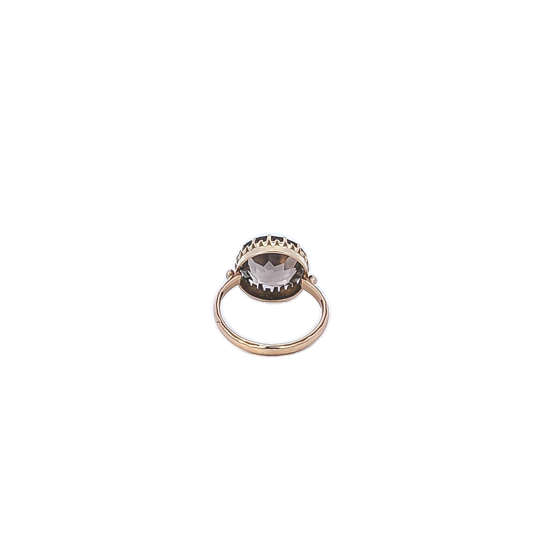 Gold and Smokey Quartz Ring