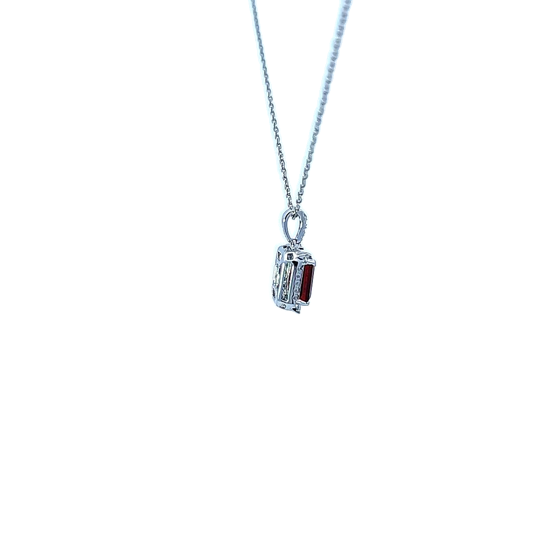 Garnet and Diamond Necklace