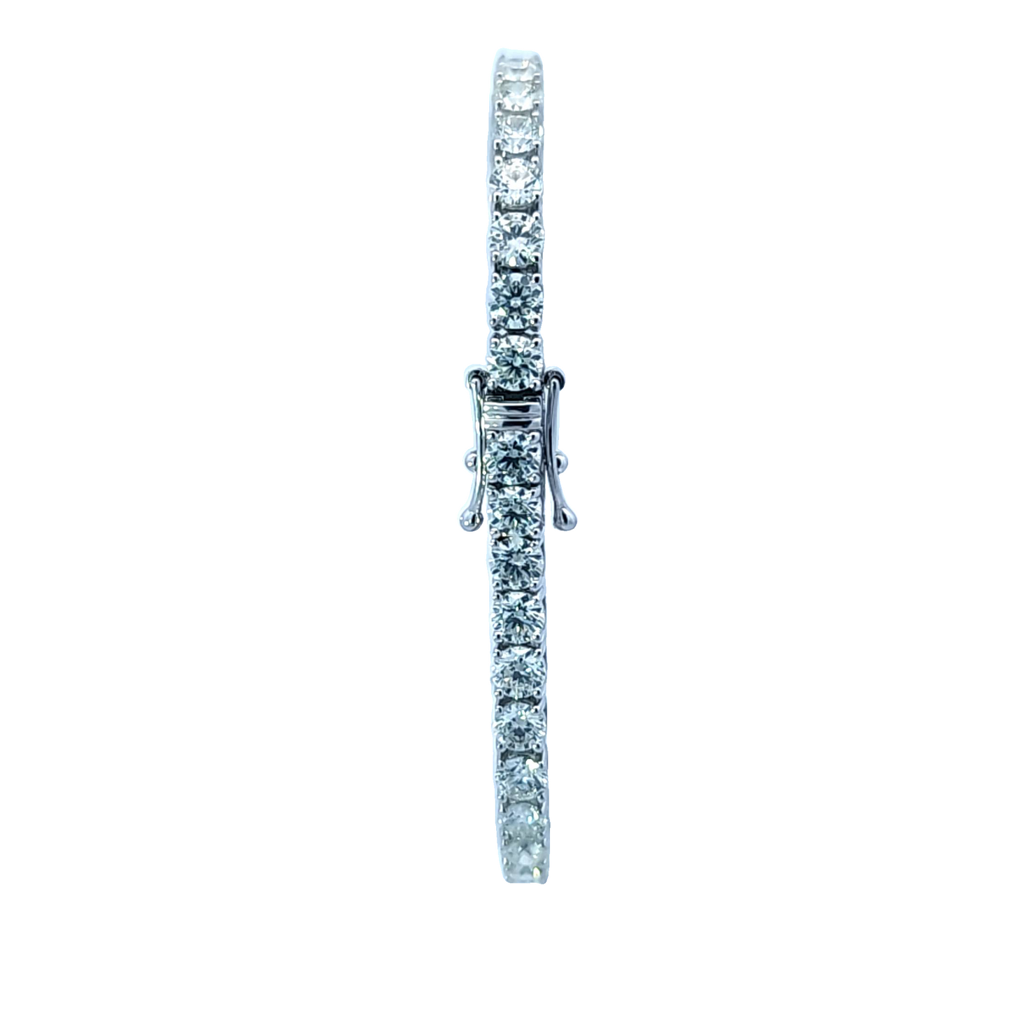 10 Carat White Gold and Natural Diamond Tennis Bracelet