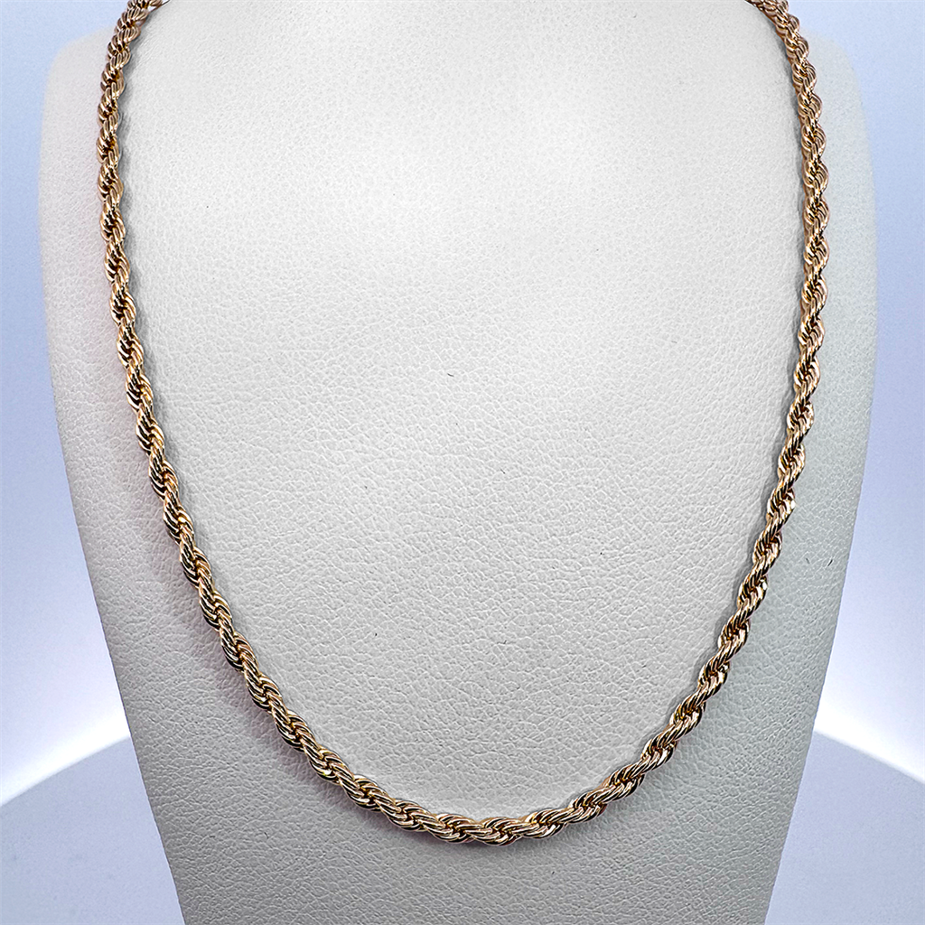 18K Yellow Gold Filled Rope Chain