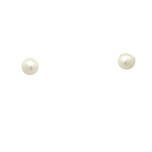 14K Yellow Gold Freshwater Pearl Stud Earrings