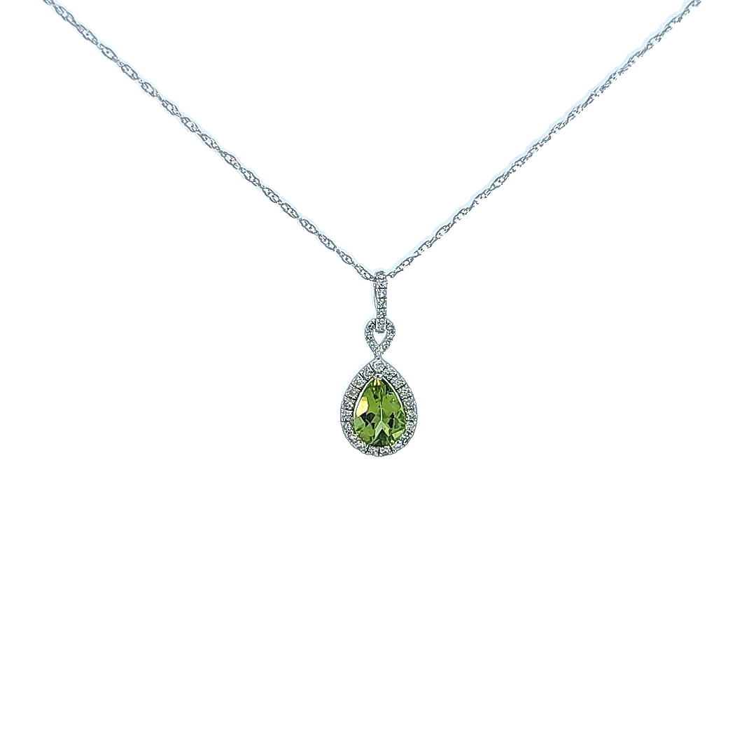 Peridot and Diamond Necklace