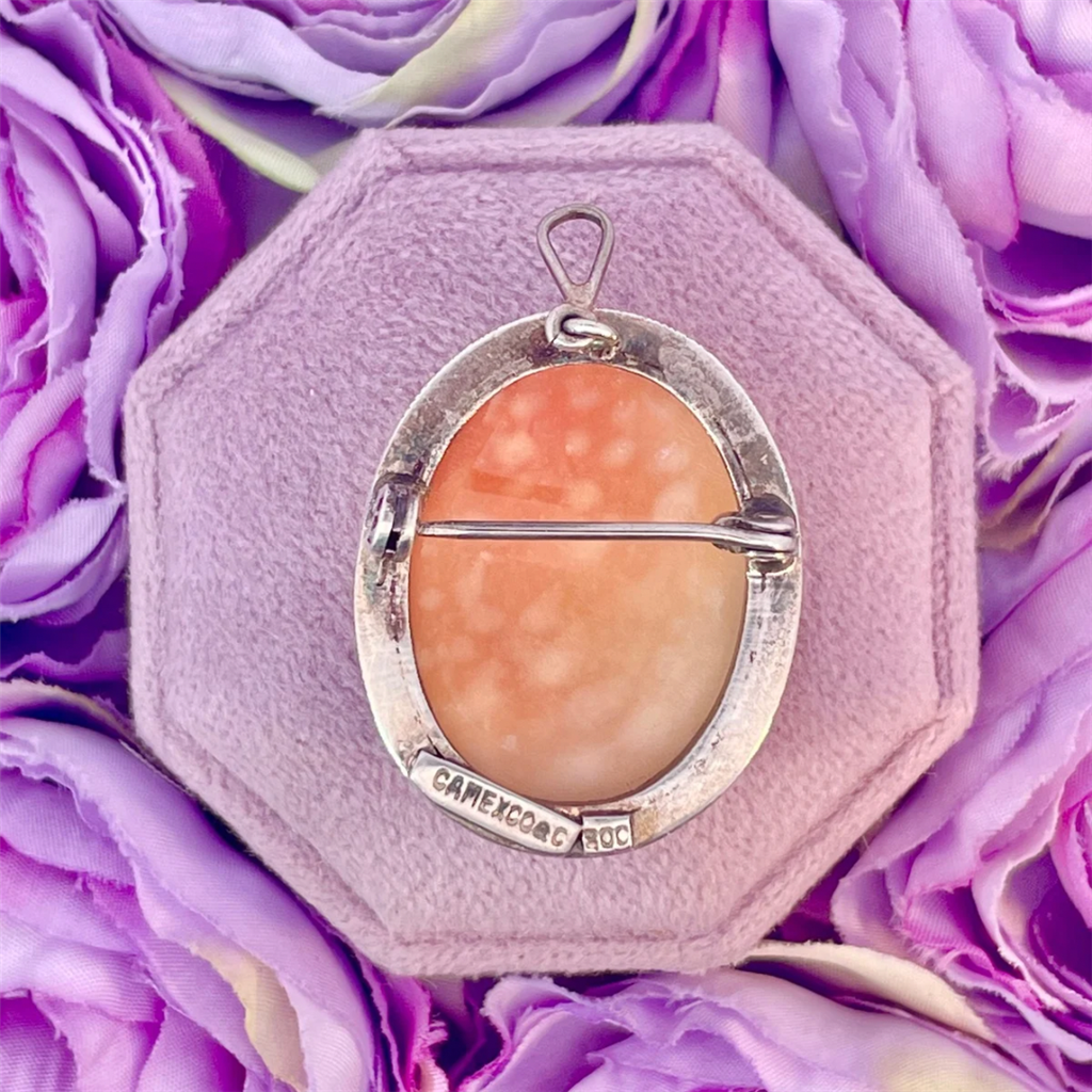 Estate- Cameo Pin/Pendant in Mexican Silver