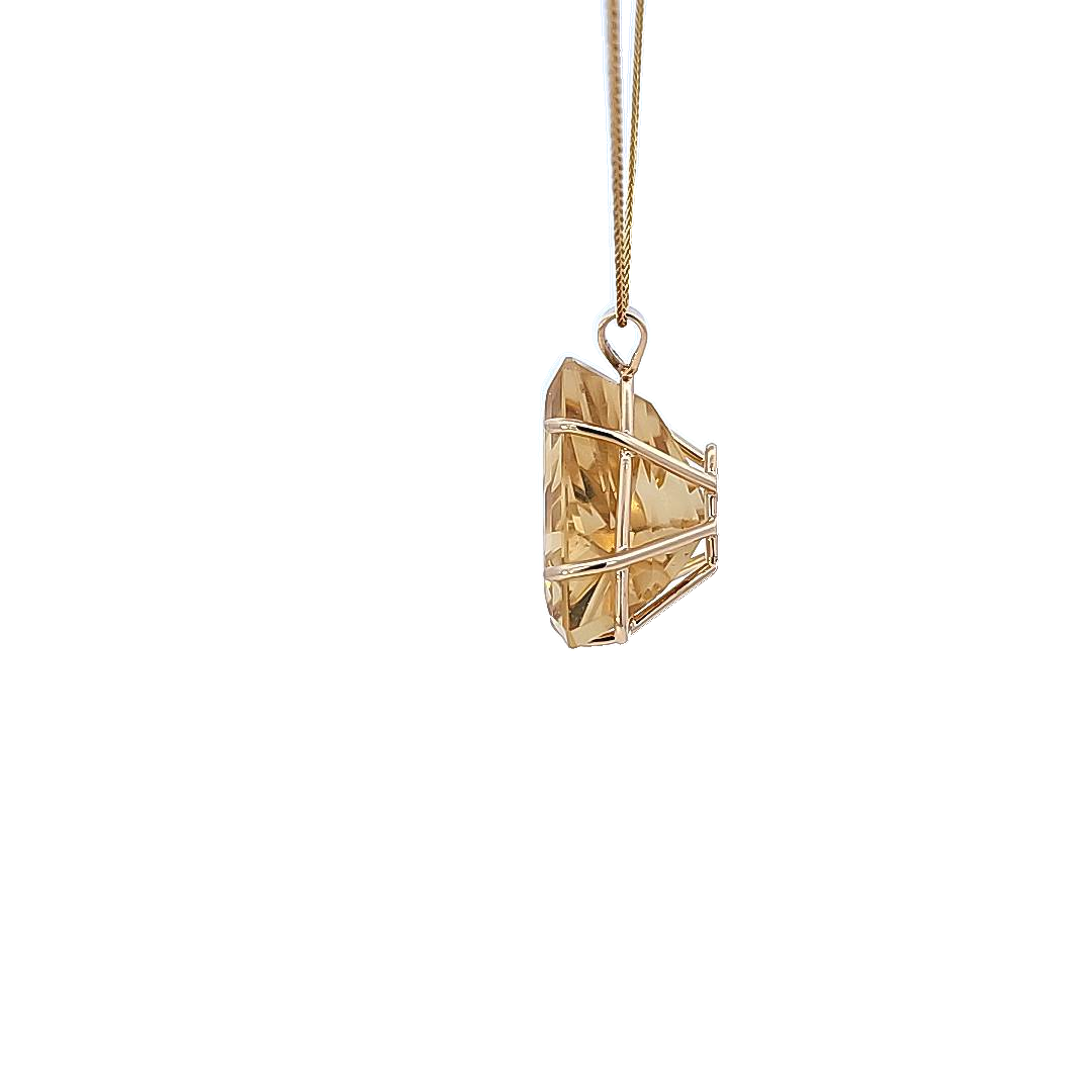 Citrine and Gold Pendant (chain sold separately)