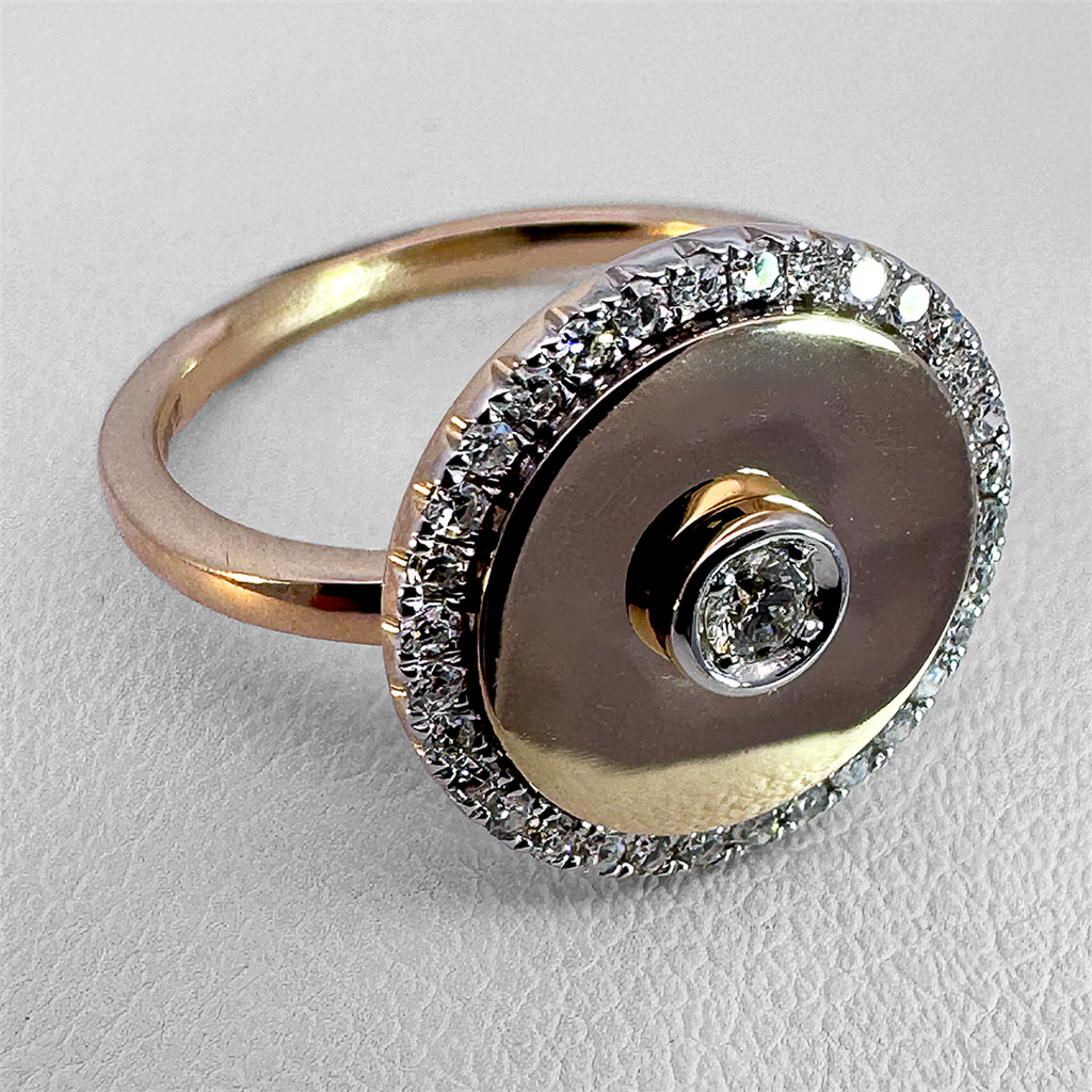 14K Yellow Gold Diamond Ring