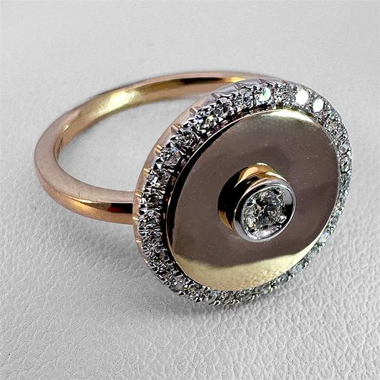 14K Yellow Gold Diamond Ring